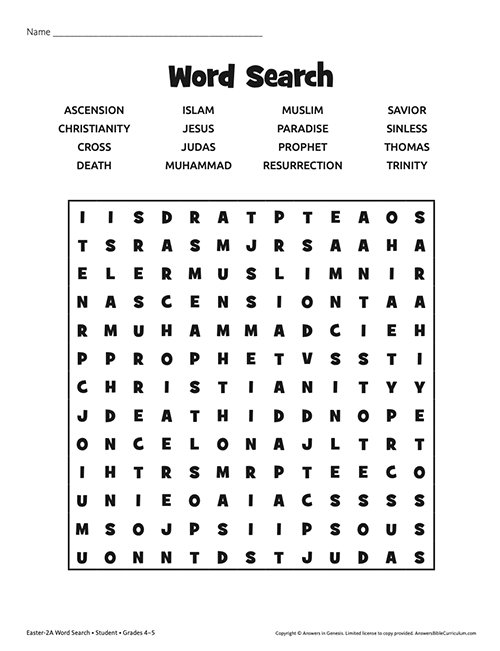 Sharing the Real Jesus Word Search