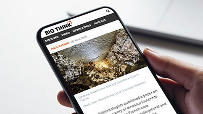 Dinosaur Footprints Discovered on . . . the Roof of a Cave?