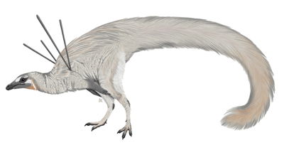 Dinosaur with Mane of Fur and Shoulder Rods?