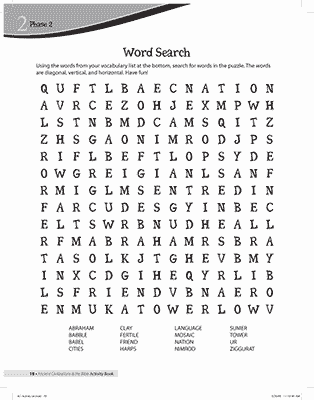 Abraham Word Search