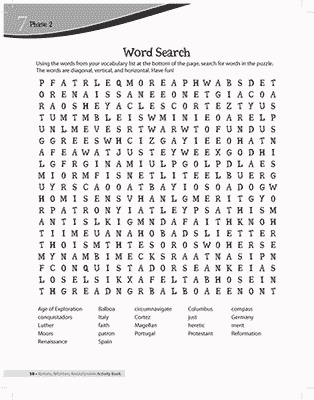 Reformation Word Search