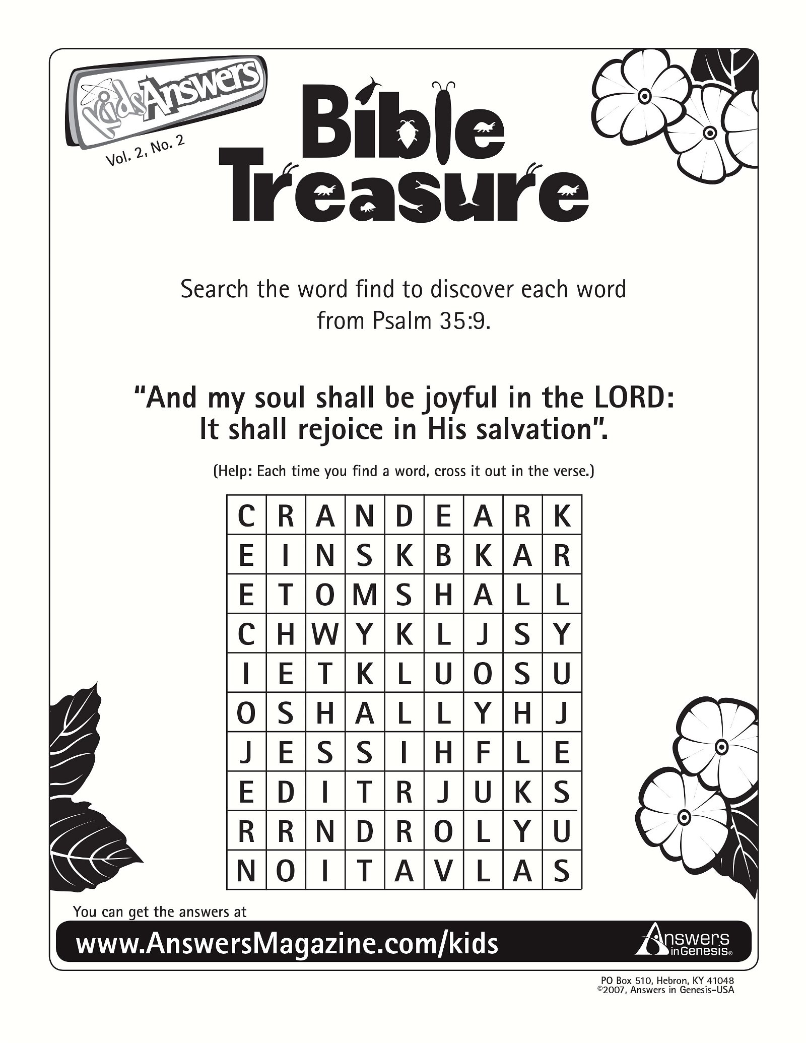 Bible Treasure Word Find