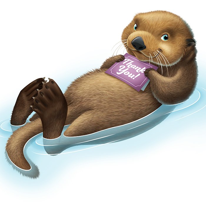 Sea Otter Bookmark