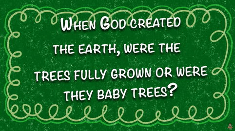 When God Created the Earth, were the Trees Fully Grown or were They Baby Trees?