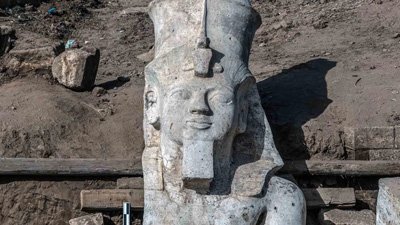 Missing Head of Colossal Ramesses II Statue Discovered