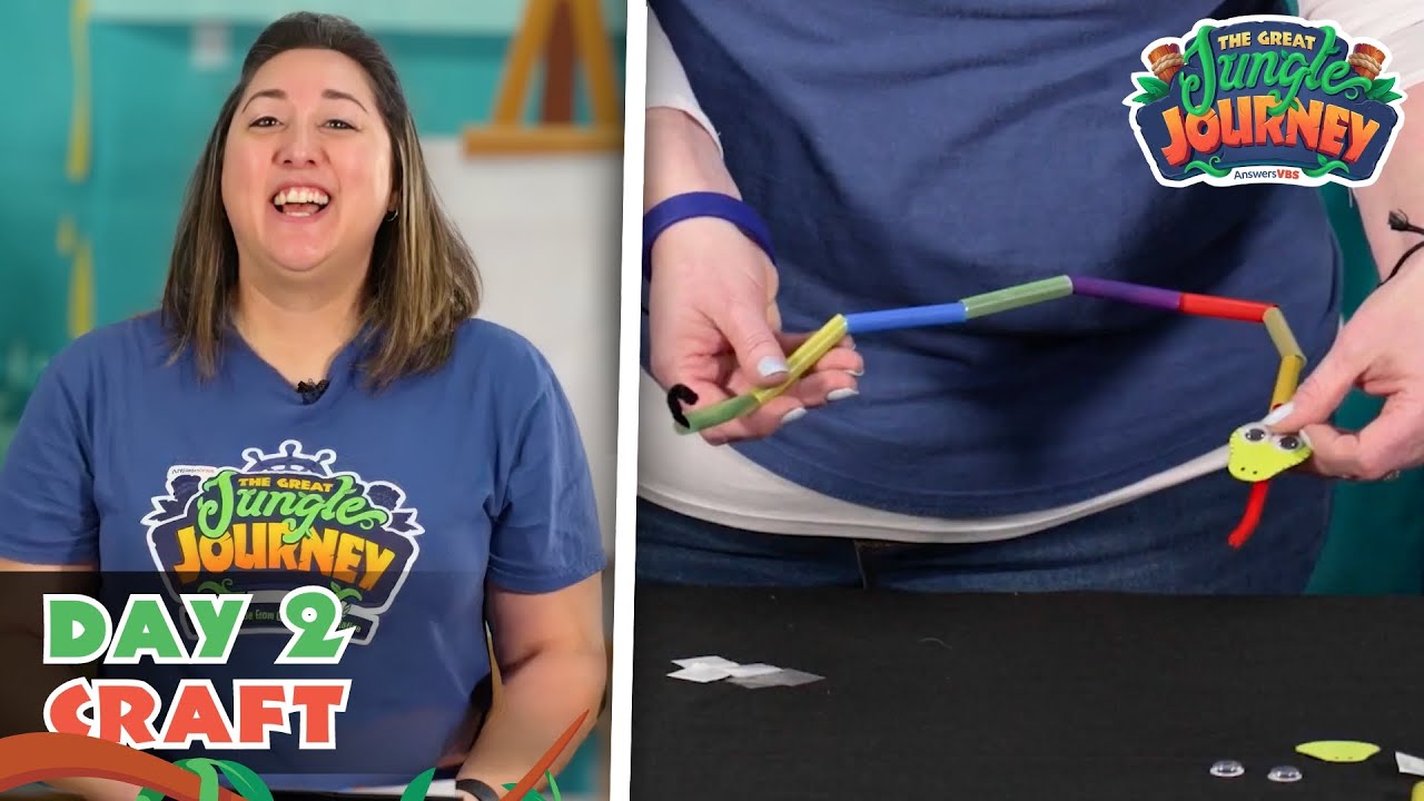 Silly Straw Serpent! | The Great Jungle Journey VBS: Day 2 Craft