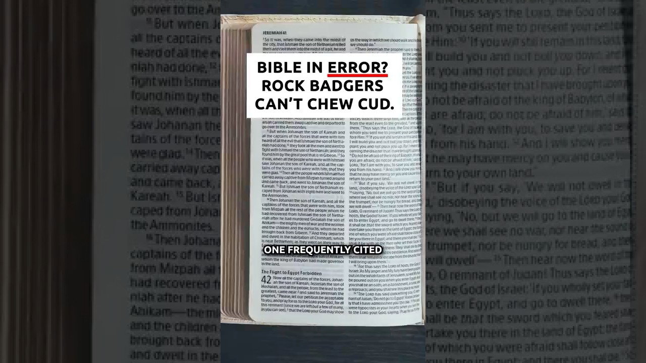 Do Rock Badgers Prove that the Bible Is Wrong?
