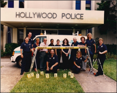 Dr. Rivera with Hollywood Police Crime Scene Unit