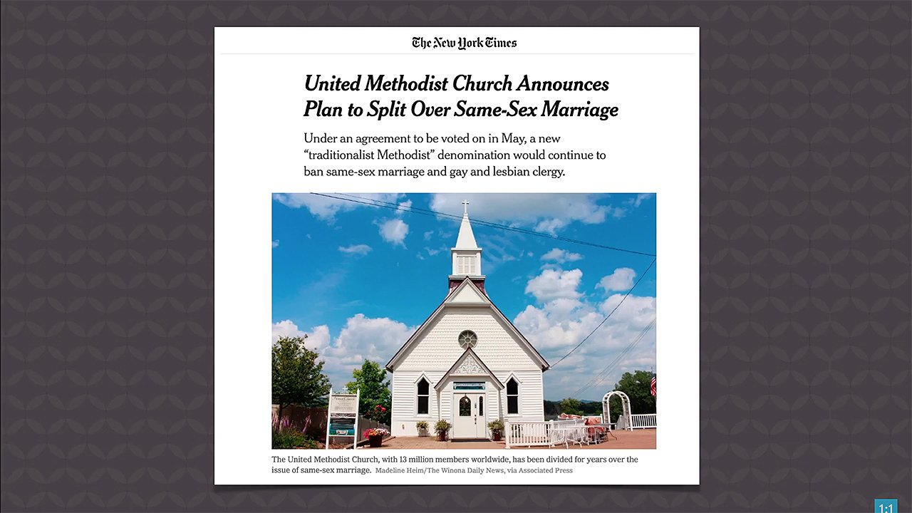 United Methodist Church To Divide Over Gay “marriage” Answers In Genesis 