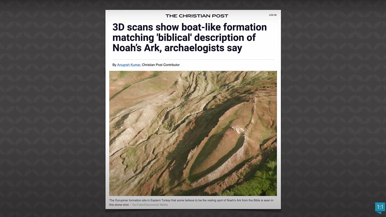 “BoatLike Formation” Matching Noah’s Ark Discovered in Turkey
