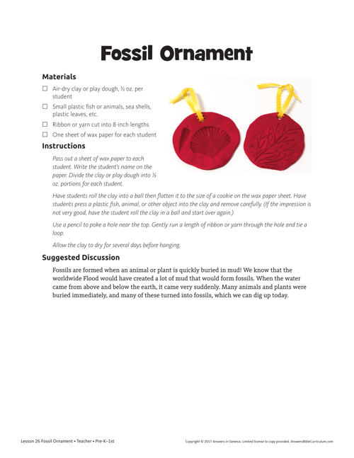 Fossil Ornament