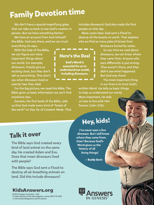 Family Devotion Time: In the Land of the Dinosaur