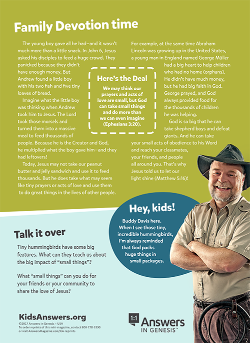 Family Devotion Time: Hummingbirds
