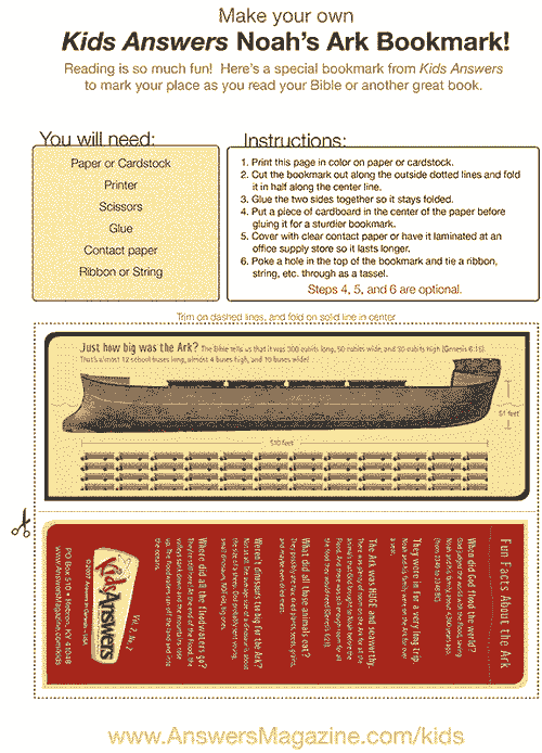 Noah’s Ark Bookmark