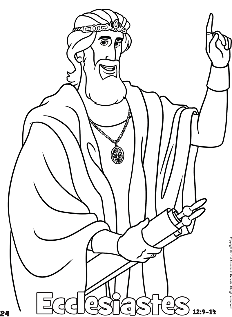 Ecclesiastes: Books of the Bible Coloring (Kids Coloring ...