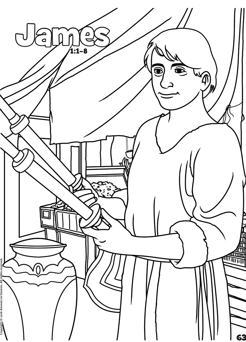 Download James: Books of the Bible Coloring (Kids Coloring Activity ...