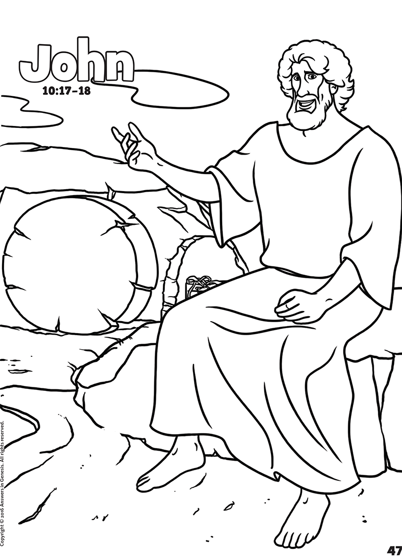 Download John: Books of the Bible Coloring (Kids Coloring Activity) | Kids Answers