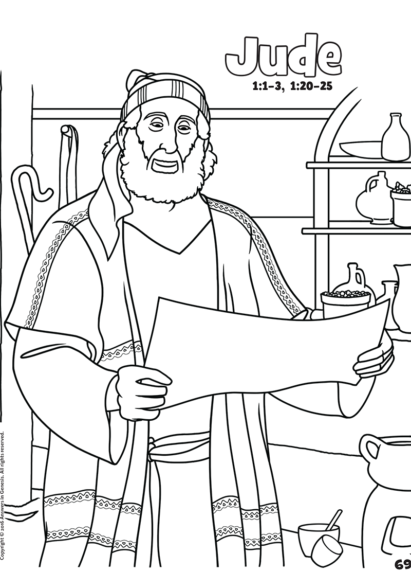 Jude: Books of the Bible Coloring (Kids Coloring Activity) | Kids Answers