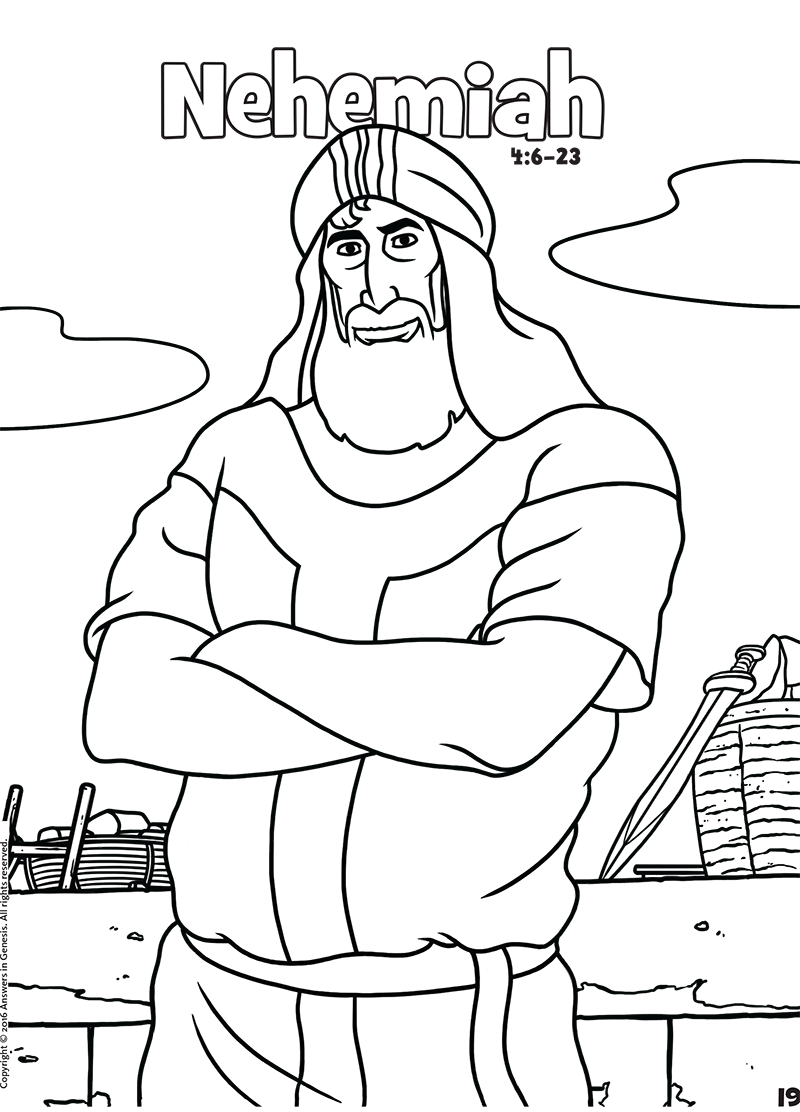 Nehemiah Coloring Page Coloringpage one