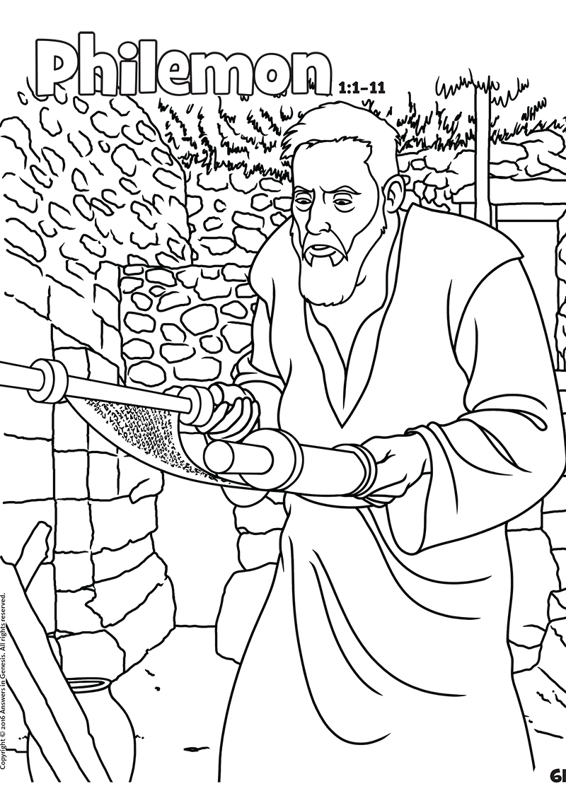 Philemon: Books of the Bible Coloring (Kids Coloring Activity) | Kids ...
