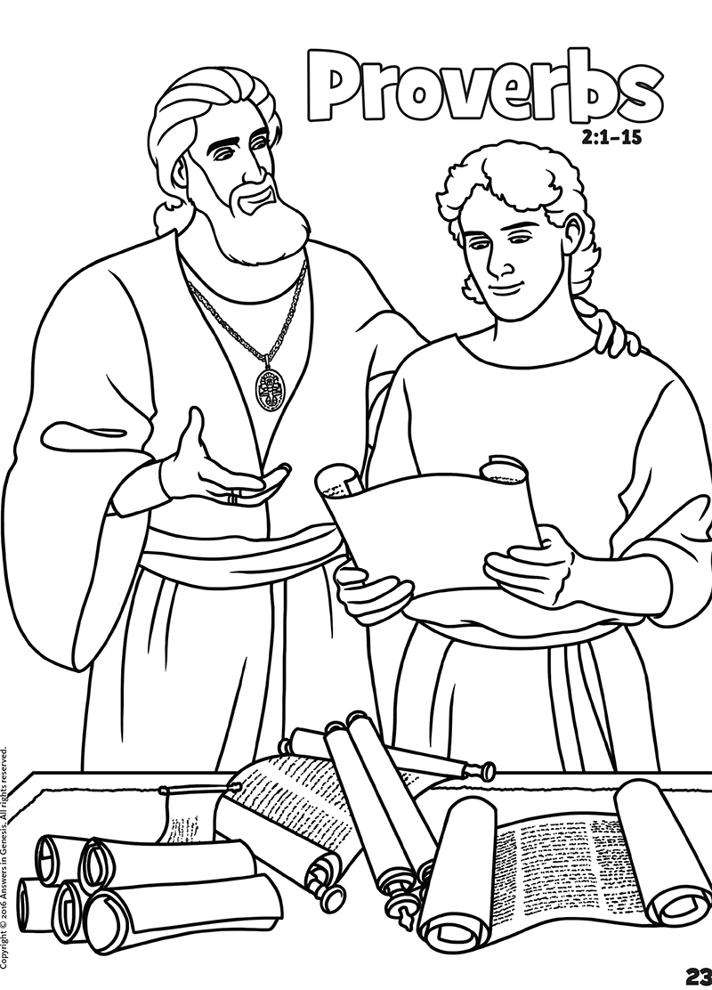 Download Proverbs: Books of the Bible Coloring (Kids Coloring Activity) | Kids Answers