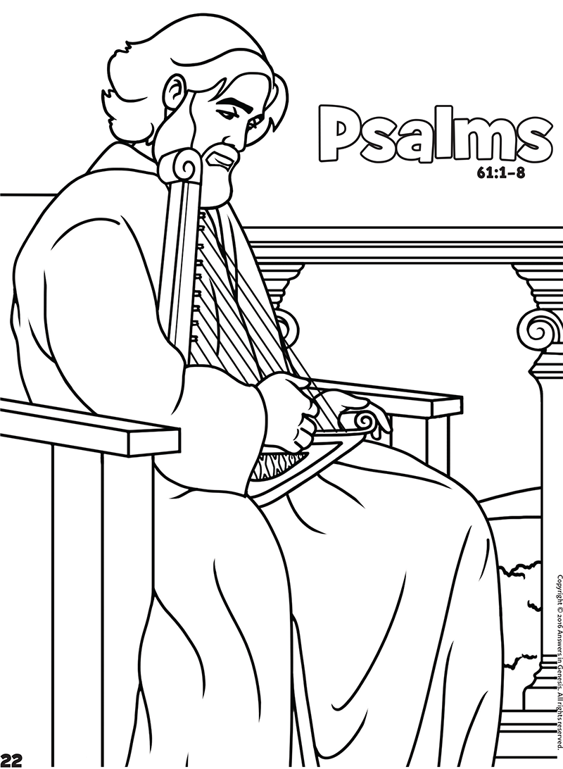 Psalms Books Of The Bible Coloring Kids Coloring Activity Kids Answers