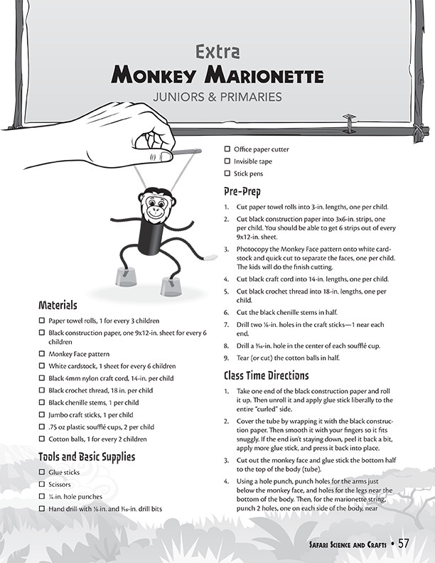 Monkey Marionette craft