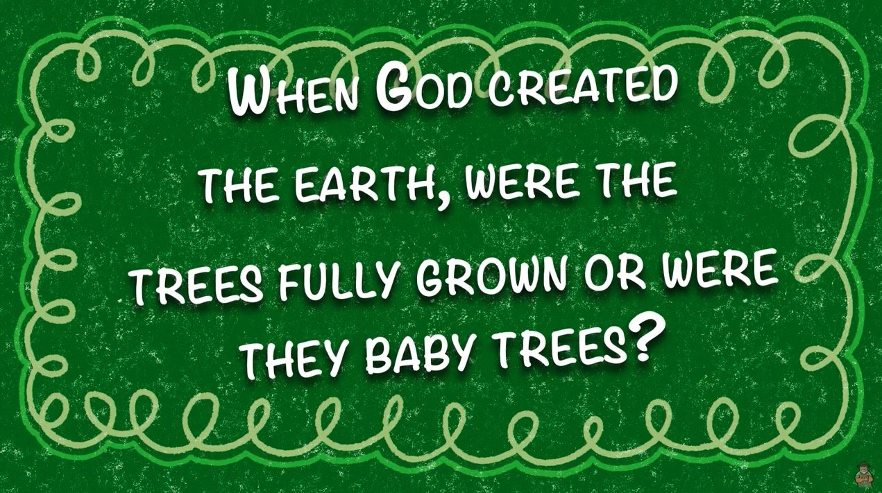When God Created the Earth, were the Trees Fully Grown or were They Baby Trees?