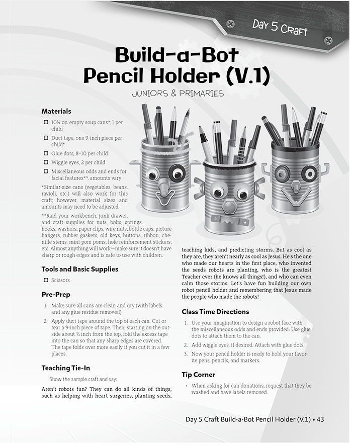 Build-a-Bot Pencil Holder