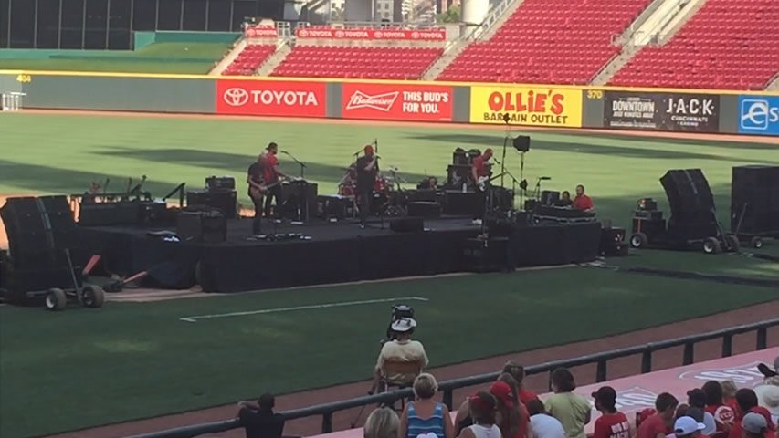 Clip of MercyMe at Reds Stadium