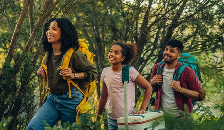 family hiking