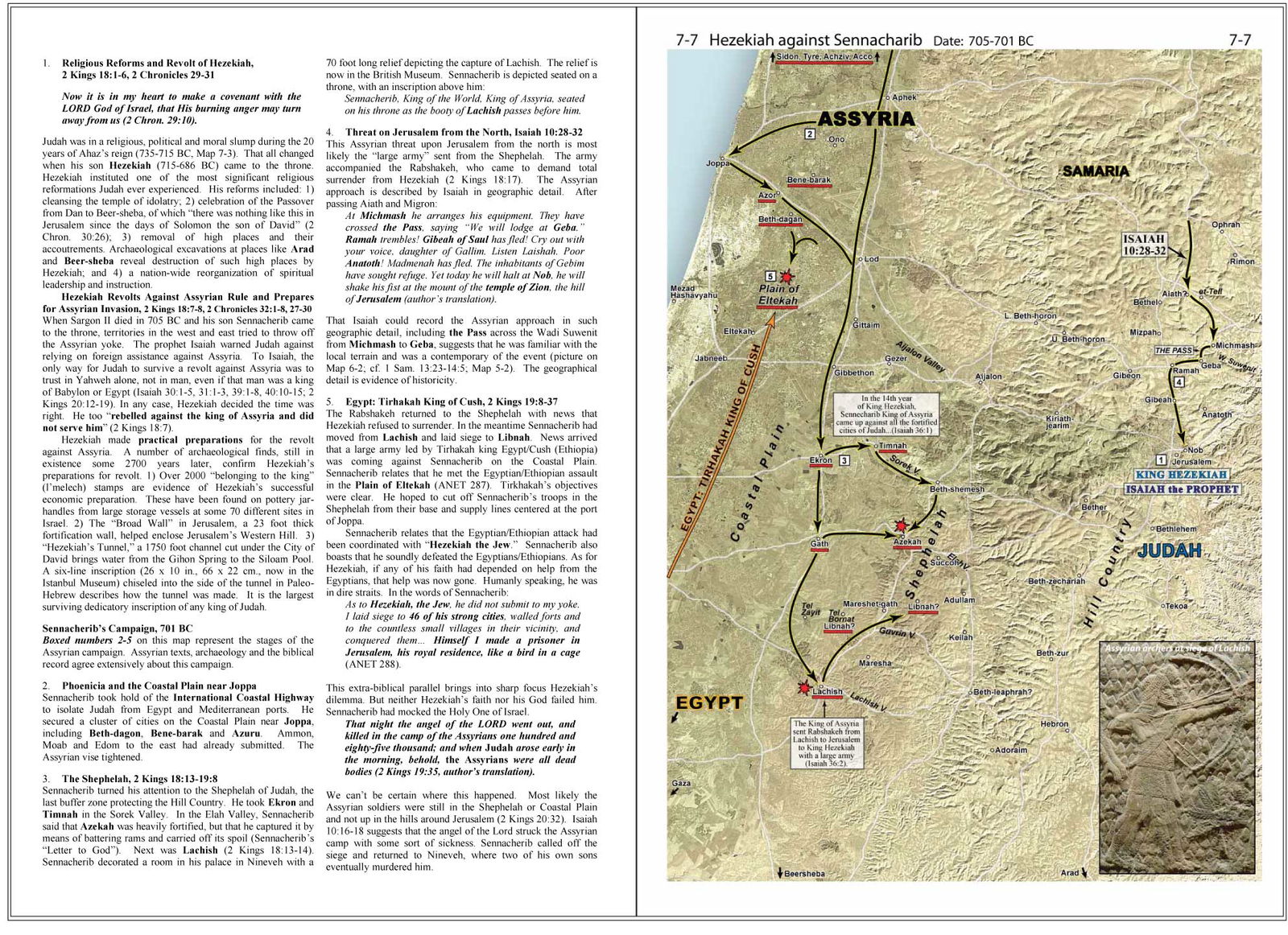 Map of Hezekiah Against Sennacharib