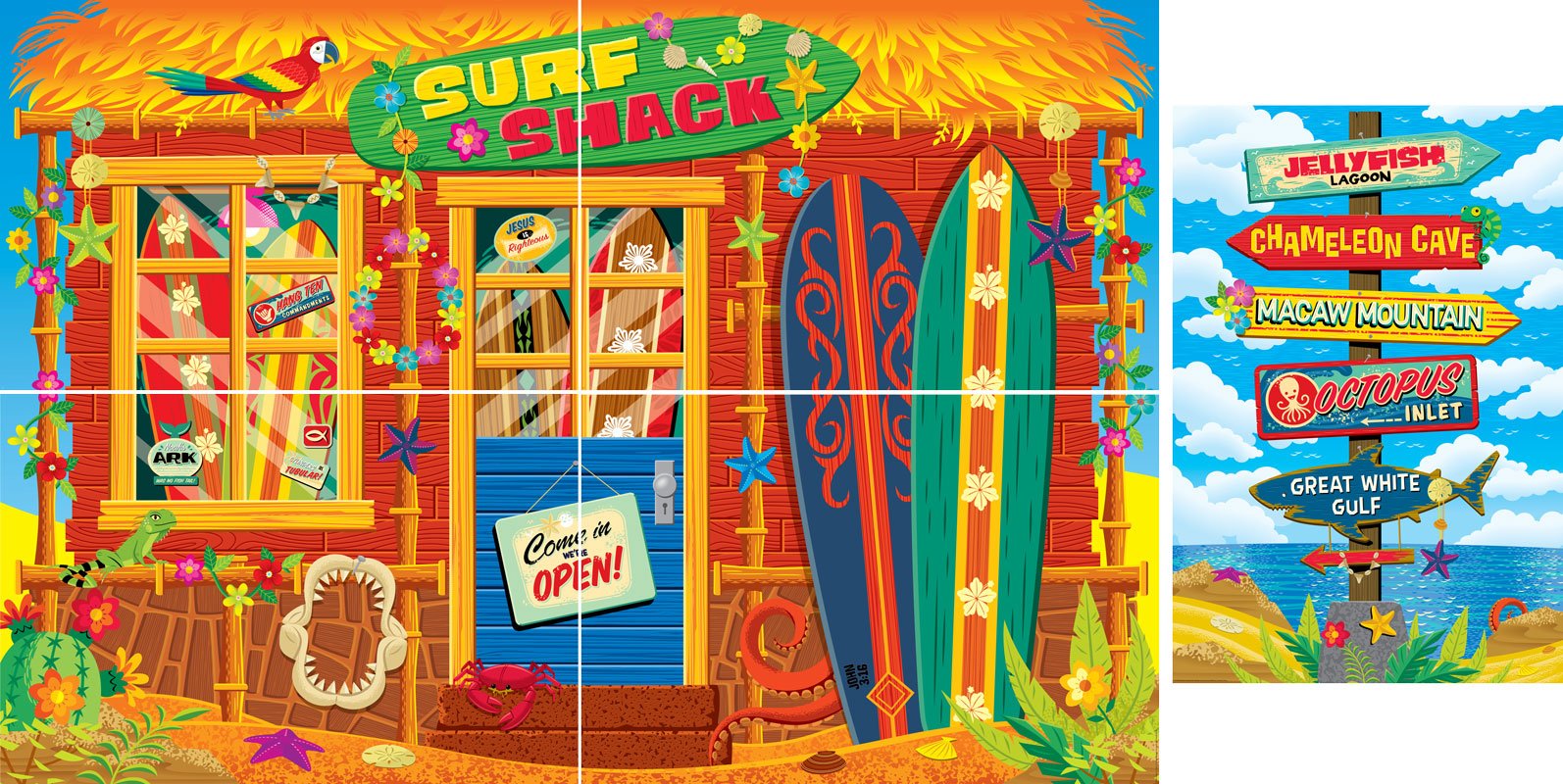 Mystery Island VBS: Surfer Shack Scene Setter (Poster) | Answers in Genesis