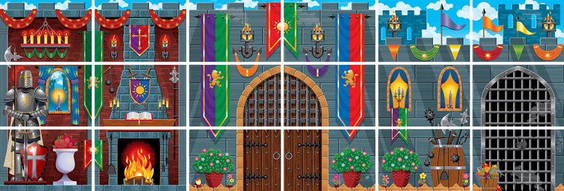 Adorable Party Pups Birthday Scene Setter - 5-Piece Plastic Wall Decoration Set With Banner