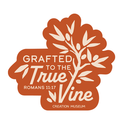 True Vine Olive Branch Sticker: Small Orange
