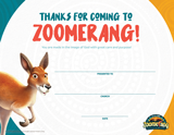 Zoomerang VBS: Visitor Certificates