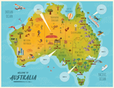 Zoomerang VBS: Australia Map with Stickers: ESV