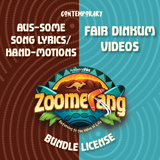 Zoomerang VBS: Contemporary Song Lyrics/Hand Motions Videos and Memory Verse Videos Bundle License