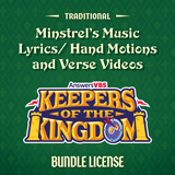 Keepers of the Kingdom VBS: Traditional Song Lyrics/Hand Motions Videos and Memory Verse Videos Bundle License to Share