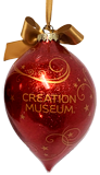 Creation Museum Glass Ornament: Red