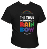The True Meaning of the Rainbow T-shirt: Black Medium