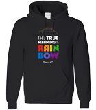 The True Meaning of the Rainbow Hooded T-shirt: Black Medium