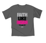 Faith Like Noah T-shirt: Gray Youth Medium