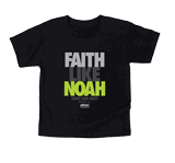 Faith Like Noah T-shirt: Black Youth Small