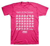 40 Day Forecast T-shirt: Pink Medium