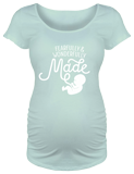Fearfully & Wonderfully Made Maternity T-shirt: Blue 2XL