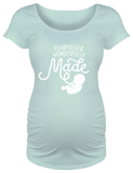 Fearfully & Wonderfully Made Maternity T-shirt: Blue Small