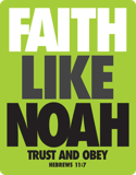Faith Like Noah Sticker: Green