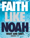 Faith Like Noah Sticker: Blue