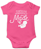 Fearfully & Wonderfully Made Onesie: Pink 12 Month